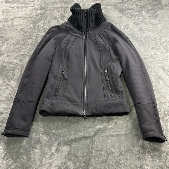Stella McCartney Adidas Jacket Women’s XS High Collar Thermal Activewear Black - Picture 8 of 13